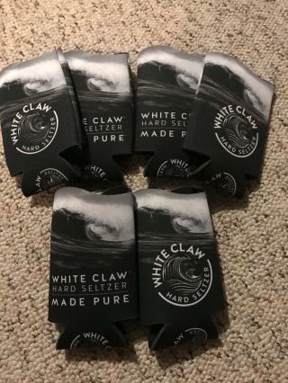 6 X White Claw Hard Seltzer Slim Beer Coozie Can Insulator Koozie