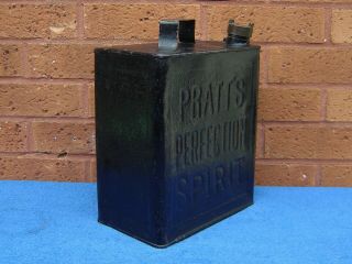 Lovely Early Vintage Pratts Perfection Spirit 2 Gallon Petrol Oil Fuel Can