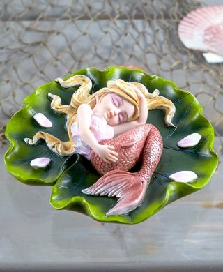 1 Collectible Mermaid Sculpture Figurine - Lily Pad