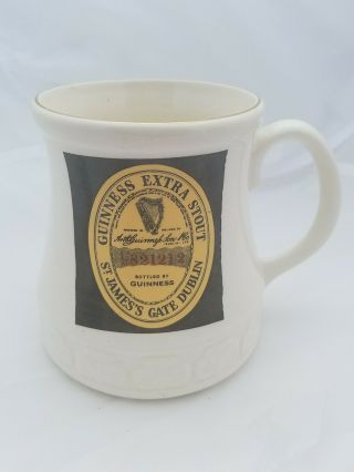 Guinness Extra Stout Beer Coffee Mug Cup St.  James Dublin Made Shannon Ireland