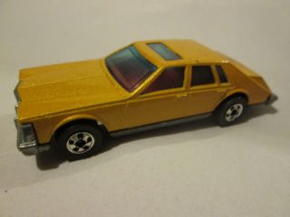 1980 Mattel Hot Wheels Metallic Gold Cadillac Sedan Seville - Hong Kong