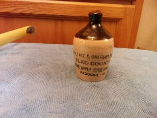 Vintage Wallace & Gregory Bros.  Apple Juice Vinegar Small Stoneware Jug Paducah