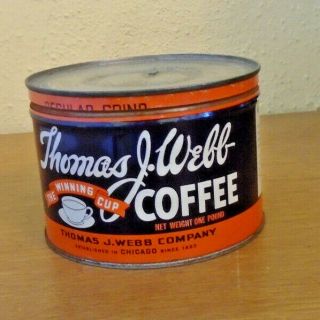 1945 Thomas J.  Webb Coffee 1lb Tin - (11914)