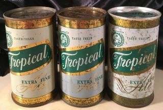 3 Tropical Ale Flat Tops With Different Lids,  Tampa Florida
