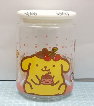 Sanrio Pom Pom Purin Pompompurin Glass Container 3 ^_^1