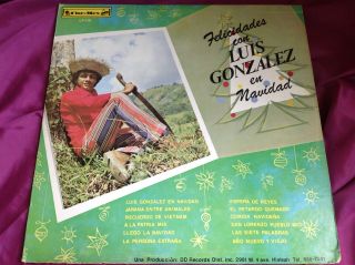 Rare Latin Christmas Lp : Felicidades Con Luis Gonzalex En Navidad Flor - Mex