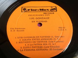 Rare Latin Christmas LP : Felicidades con Luis Gonzalex en Navidad Flor - Mex 2