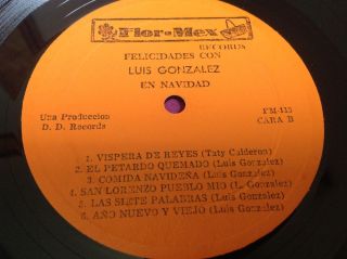Rare Latin Christmas LP : Felicidades con Luis Gonzalex en Navidad Flor - Mex 3
