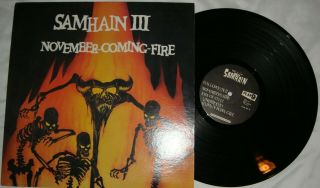 Samhain November - Coming - Fire Lp Vinyl Plan 9 Truetone Hellbent