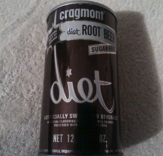 Cragmont Diet Root Beer Soda Can