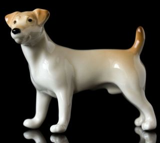 Jack Russell Terrier Figurine Fine Porcelain Art Animal Dog Miniature