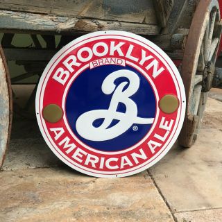 Brooklyn Brewery American Ale Tin Tacker Metal Beer Sign