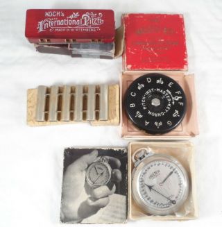 Vintage Cadencia Palmer Brevete Swiss Made Windup Metronome,  3 Pitch Instrument