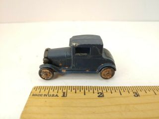 Tootsietoy 1928 Ford Model A Coupe 2  1/2 Long Blue Metal Diecast,  Antique Vtg