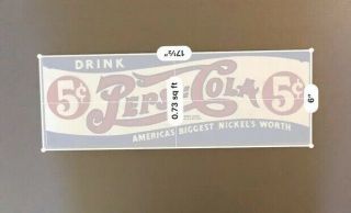 Vintage Drink Pepsi Cola Delicious 5 Cent Embossed Metal Tin Sign 5