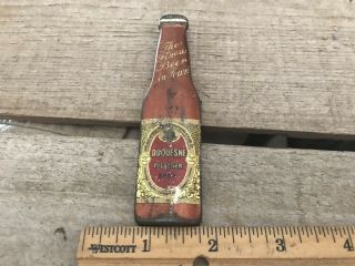 Duquesne Pilsner Beer Bottle Opener Vintage Metal Unique Ale Beer Bottle Shape