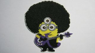 Despicable Me Prince Minion W/guitar Purple Rain Embroidered Patch Sew Iron On