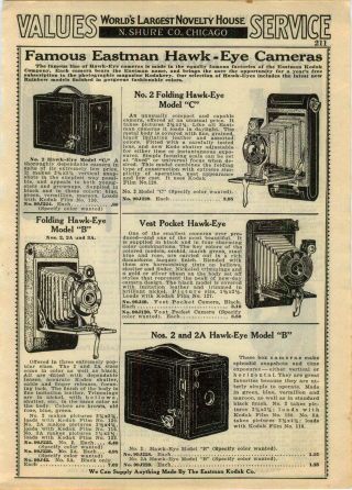 1931 Advertisement Eastman Hawk Eye Folding Camera Pocket Kodaks Petite Kodak