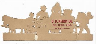 Die Cut Trade Card C D Kenny Tea Coffee Sugar 3 Dimensional Fruit Cart Peddler 2