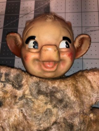 Vintage Antique Plush Bordens Elsie The Cow Girl Twin Baby Rubber Face Stuffed