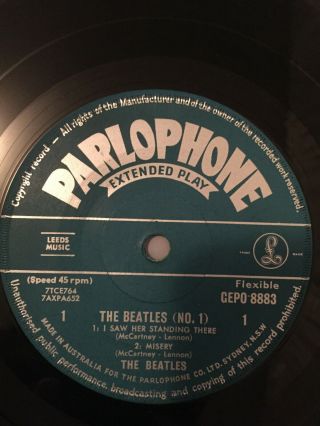 Beatles.  The Beatles (no.  1) Ep First Pressing.