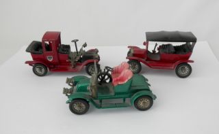3 Vintage Lesney " Models Of Yesteryear " Die - Cast Cars: Renault,  Packard,  Model T