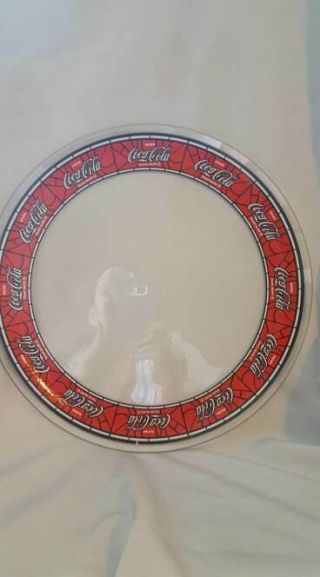 Vintage Coca Cola Clear 10.  5 Inch Glass Plate With Red Band