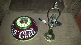 Tiffany Style Coca - Cola Stained Glass PLASTIC Table Lamp 3