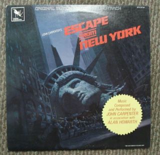 John Carpenter Escape From York Vinyl 33rpm Varese Sarabande Vg,
