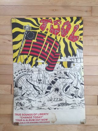 1984 T.  S.  O.  L Change Today? Tour And Album Release Poster.  Enigma Records.  Tsol