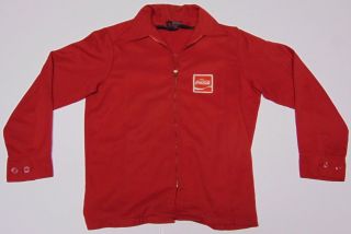 Vtg 1970s Coca Cola Work Uniform Pop Soda Advertising Patch Jacket Usa M Medium