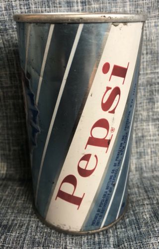 Vintage 1960s Pepsi Steel Can,  Pull Tab,  No Contents Rare