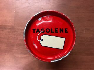Vintage Skelly Tagolene Lubricants 1 pound Can with Lid - Full with contents 3
