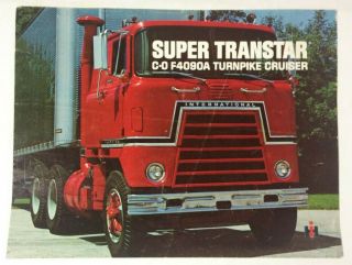 International Ih C - O Turnpike Cruiser Transtar Truck Brochure C - O F4090a