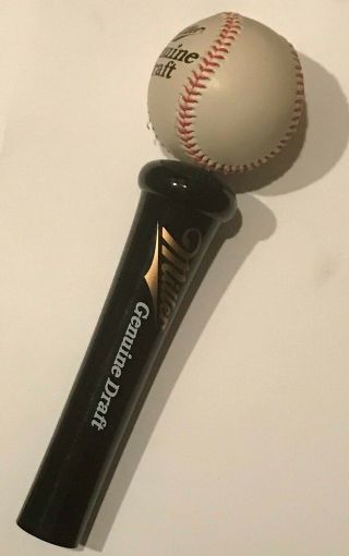 Miller Draft Beer 10 " Wooden Tap Bat Handle Baseball Double Sided Black
