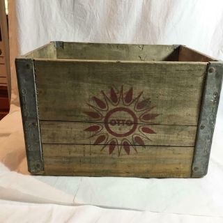 Vintage Otto Milk Company Wood Crate Box Pittsburgh Pa