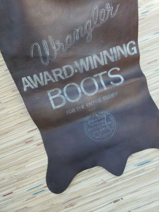 Wrangler Jeans Boots Advertising Sign - American Shoe Designer Award Rare