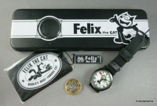 Rare Vintage Felix The Cat Productions Inc.  Wristwatch C1989 - Boxed &