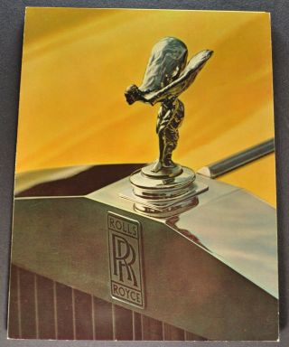 1971 - 1972 Rolls Royce Brochure Folder Silver Spirit Wraith Corniche