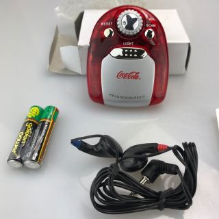 Coca Cola Coke Mini Radio With Torch Translucent Red - Bnib