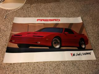 Pontiac Firebird Trans Am Vintage 1980s Muscle Car Dealer Poster 24x36