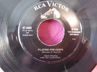 Elvis Presley,  Playing For Keeps / Too Much,  RCA Victor 47 - 6800,  1957,  7 