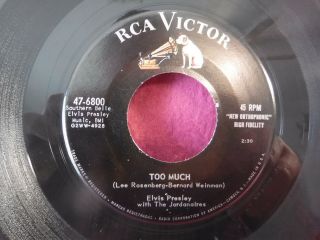 Elvis Presley,  Playing For Keeps / Too Much,  RCA Victor 47 - 6800,  1957,  7 