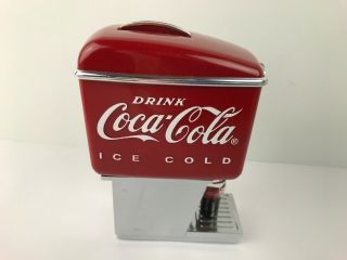 Vintage Coca Cola Soda Fountain Bank Coke Dispenser Bank Metal Vgc