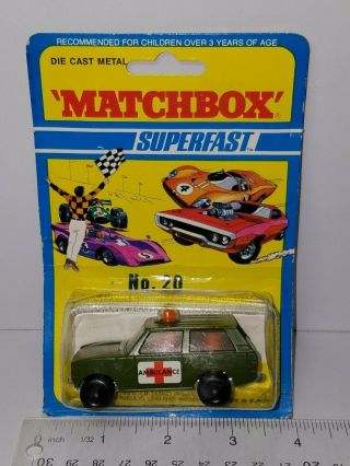 Vintage Matchbox Superfast Ambulance Police Patrol No.  20