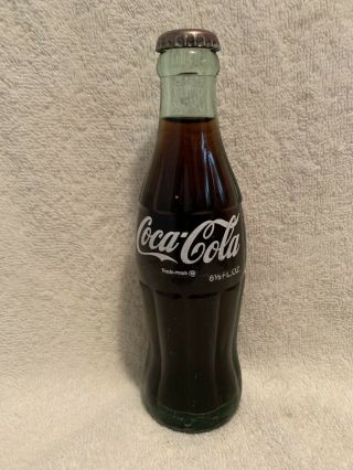 Full 6 1/2oz Coca - Cola Acl Soda Bottle Natchez,  Miss.
