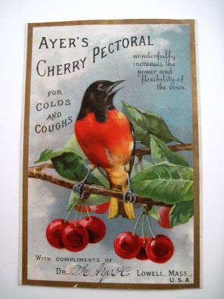 Vintage Advertising Trade Card " Ayer 
