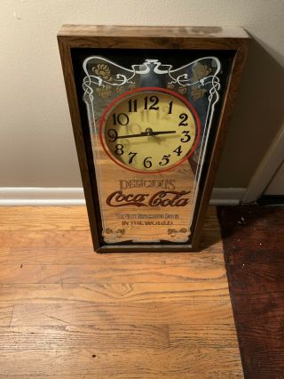 Vintage Coca - Cola Clock Mirror