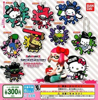Splatoon 2 × Sanrio Characters Special Rubber Mascot [all Eight Set (fu.  Japan