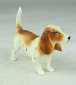 Lovely Vintage Cute Basset Hound Beagle Puppy Dog Figure Ceramic Adorable